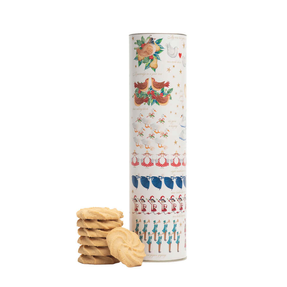 Farmhouse Biscuits 12 Days of Christmas Shortcake Whirl Tube 300g